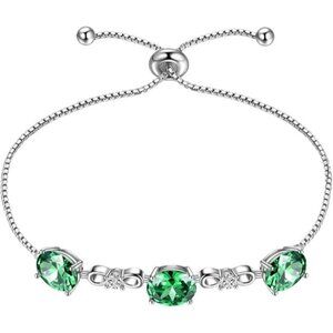 May-bracelet 925 Sterling Silver Birthstone Pendant Crystal